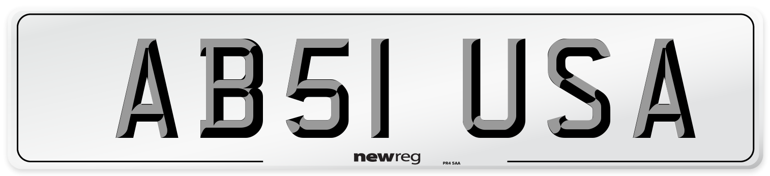 AB51 USA Number Plate from New Reg